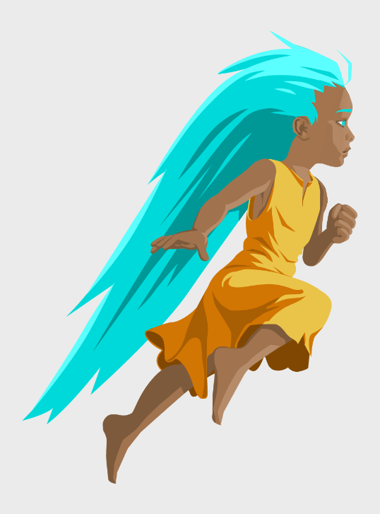 Détail d’un Sprite du personnage principal d'un jeu vidéo de plateforme