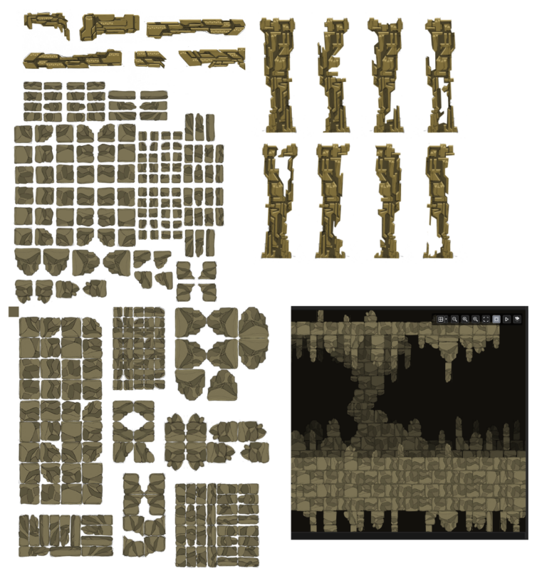 V.1 d’un décor de caverne pour un jeu de speed run