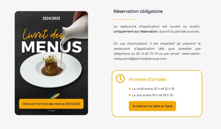 restaurant d'application